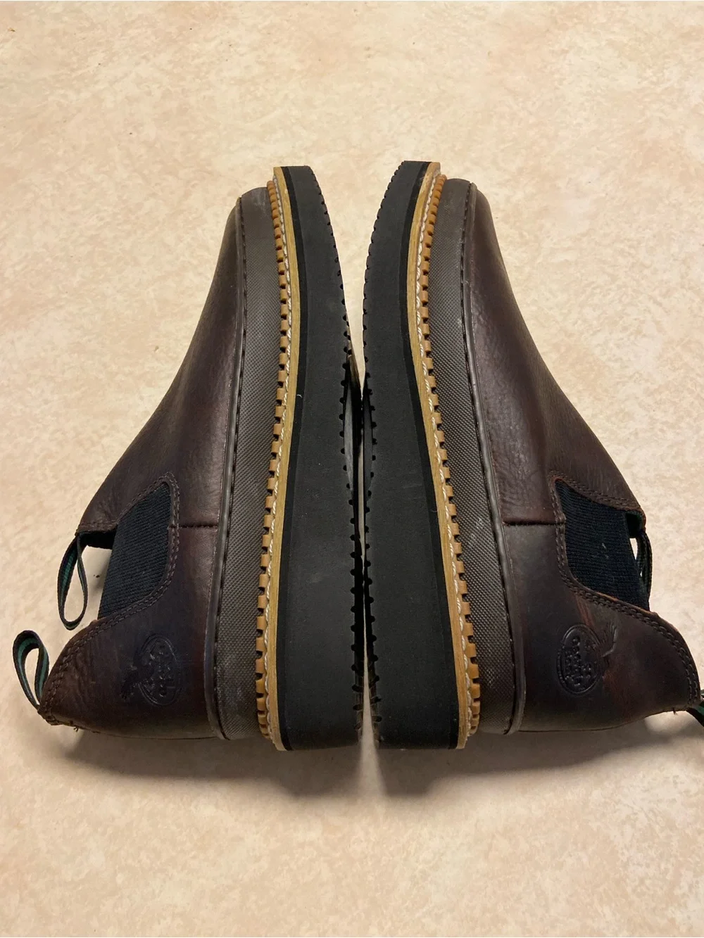 Georgia Boot Shoes Mens Size 10W Wide Georgia Giant Romeo Work Leather Brown Exc